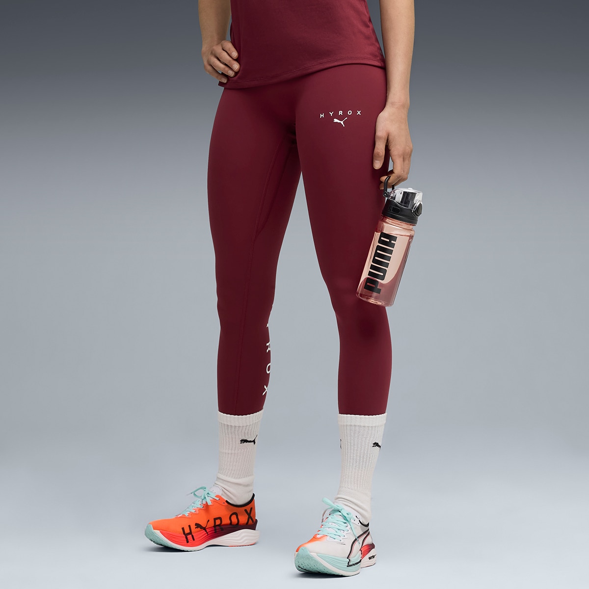 Leggings x Hyrox Shapeluxe 7/8 de Mulher Vermelho-1