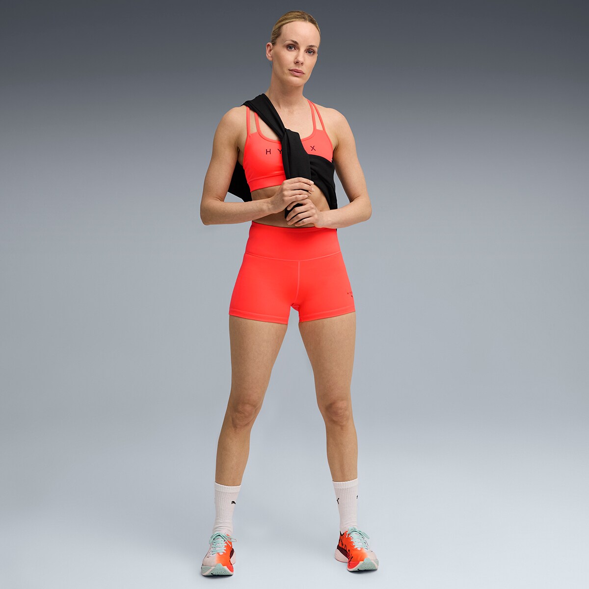 Calções x Hyrox Tad ESS de Mulher Laranja-3