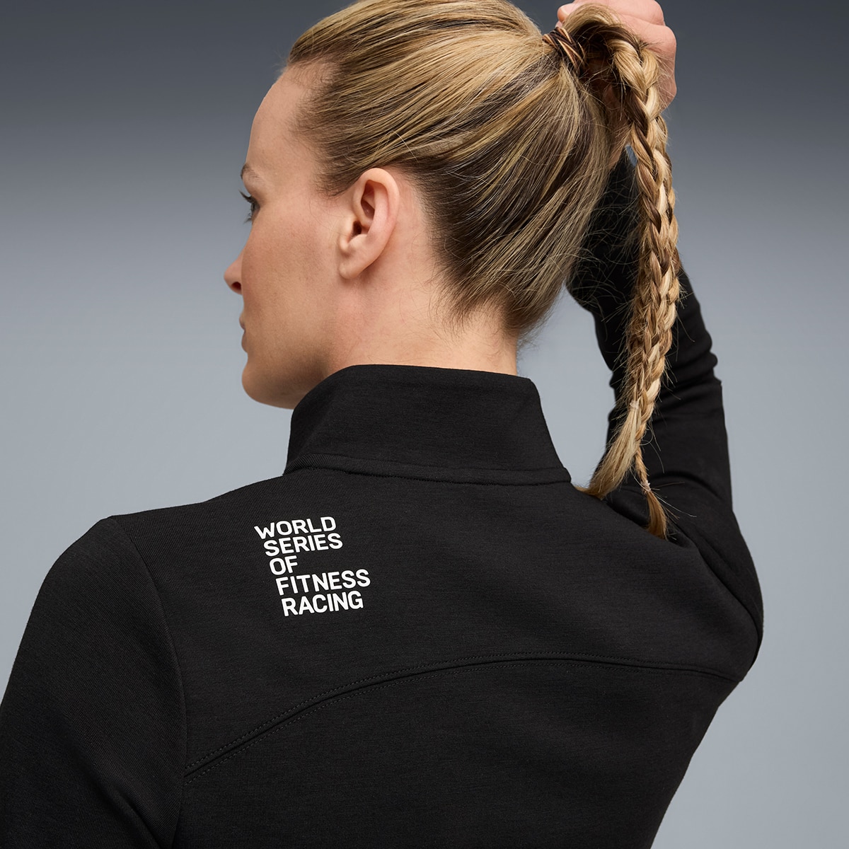 Sweatshirt x Hyrox Cloudspun 1/4 ZIP de Mulher Preto-3