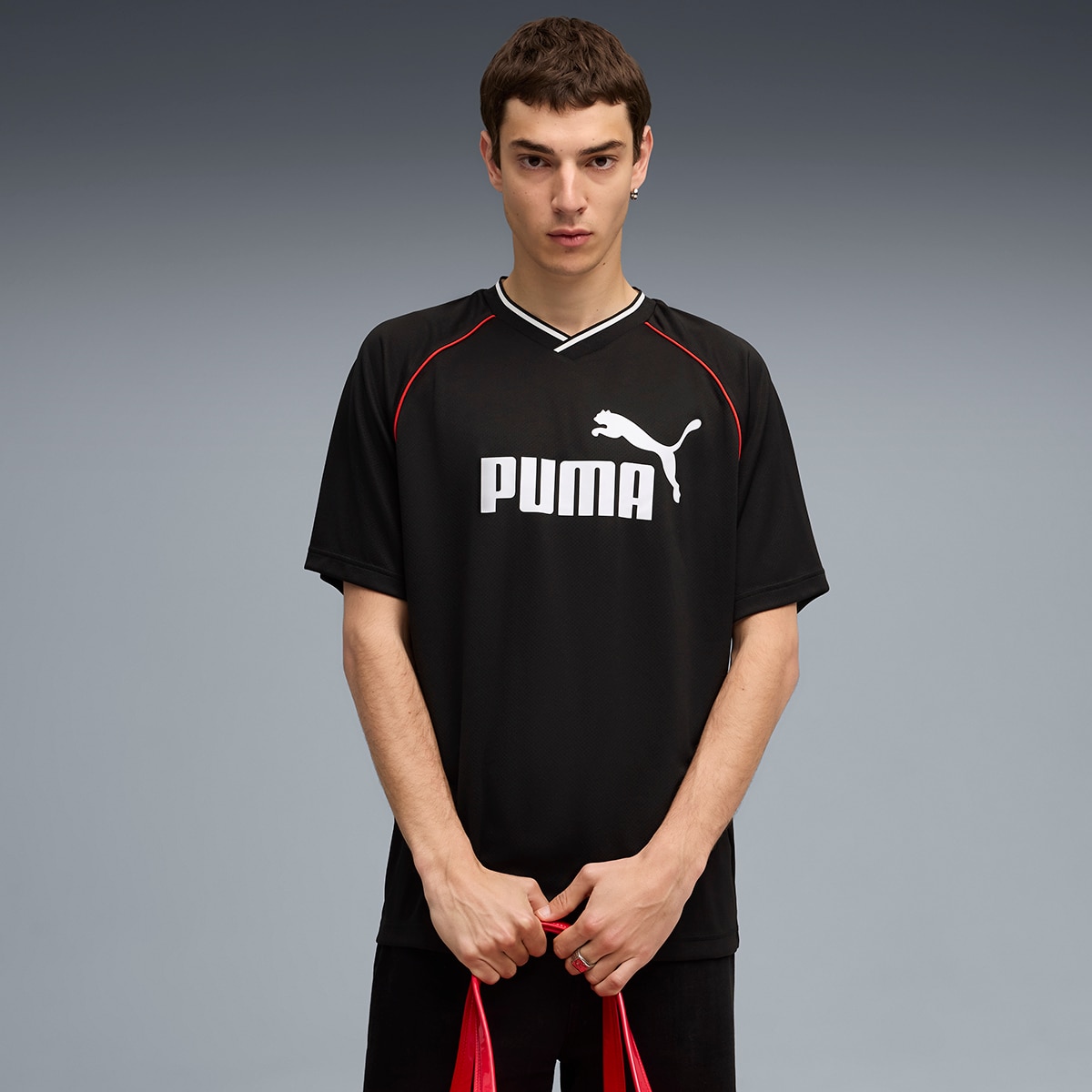 T-shirt ESS Football Jersey Unissexo Preto-1
