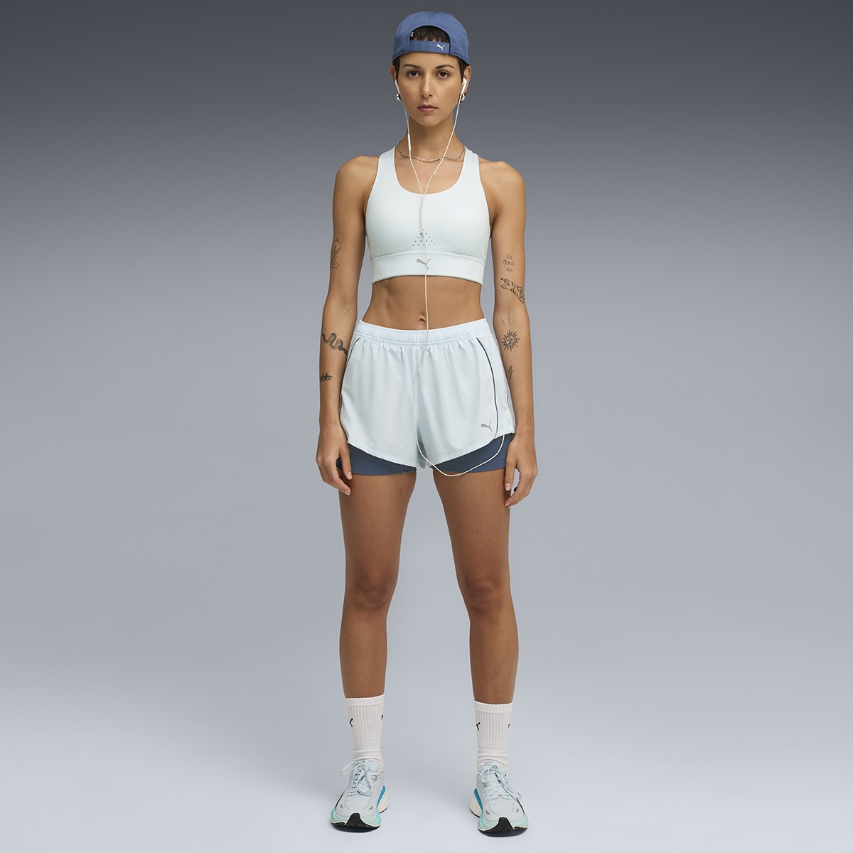 Soutien Desportivo PWRbreathe RUN de Mulher Azul-5