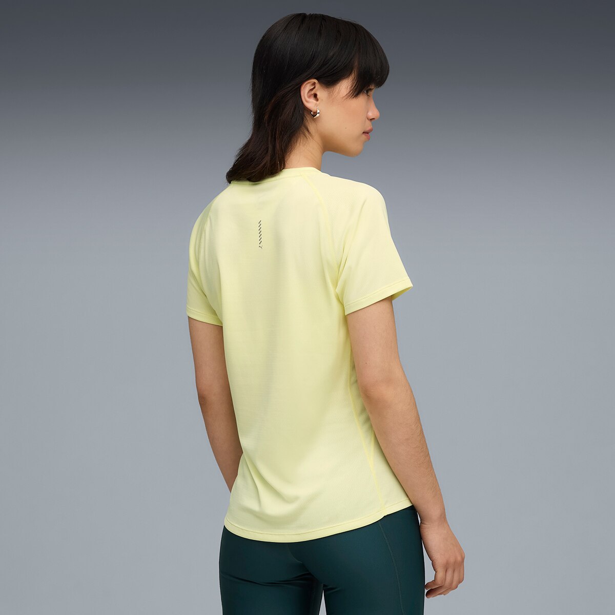 T-shirt de Mulher W Run Velocity (Poly) Amarelo-2