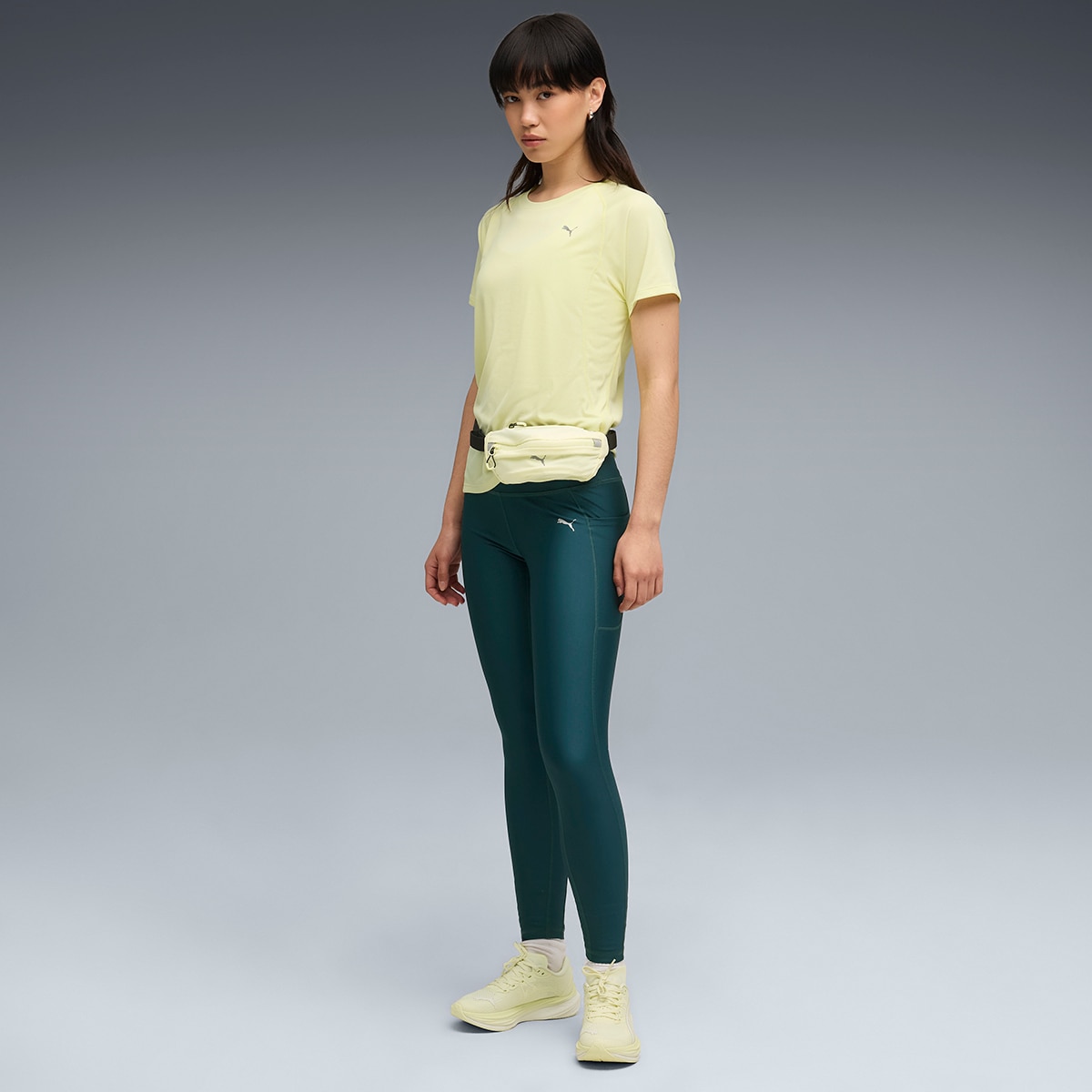 T-shirt de Mulher W Run Velocity (Poly) Amarelo-3