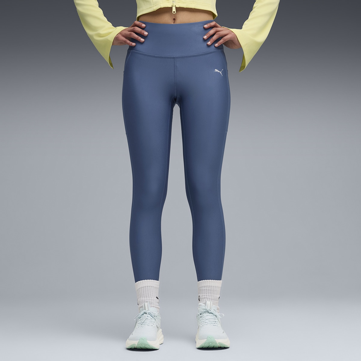 Leggings W Run Velocity FL de Mulher Azul-3