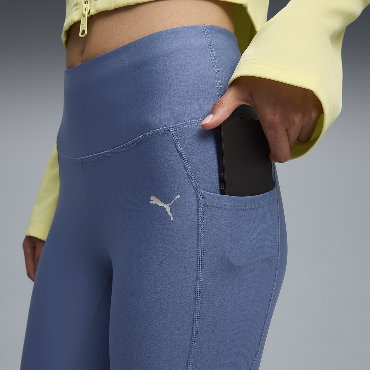 Leggings W Run Velocity FL de Mulher Azul-4