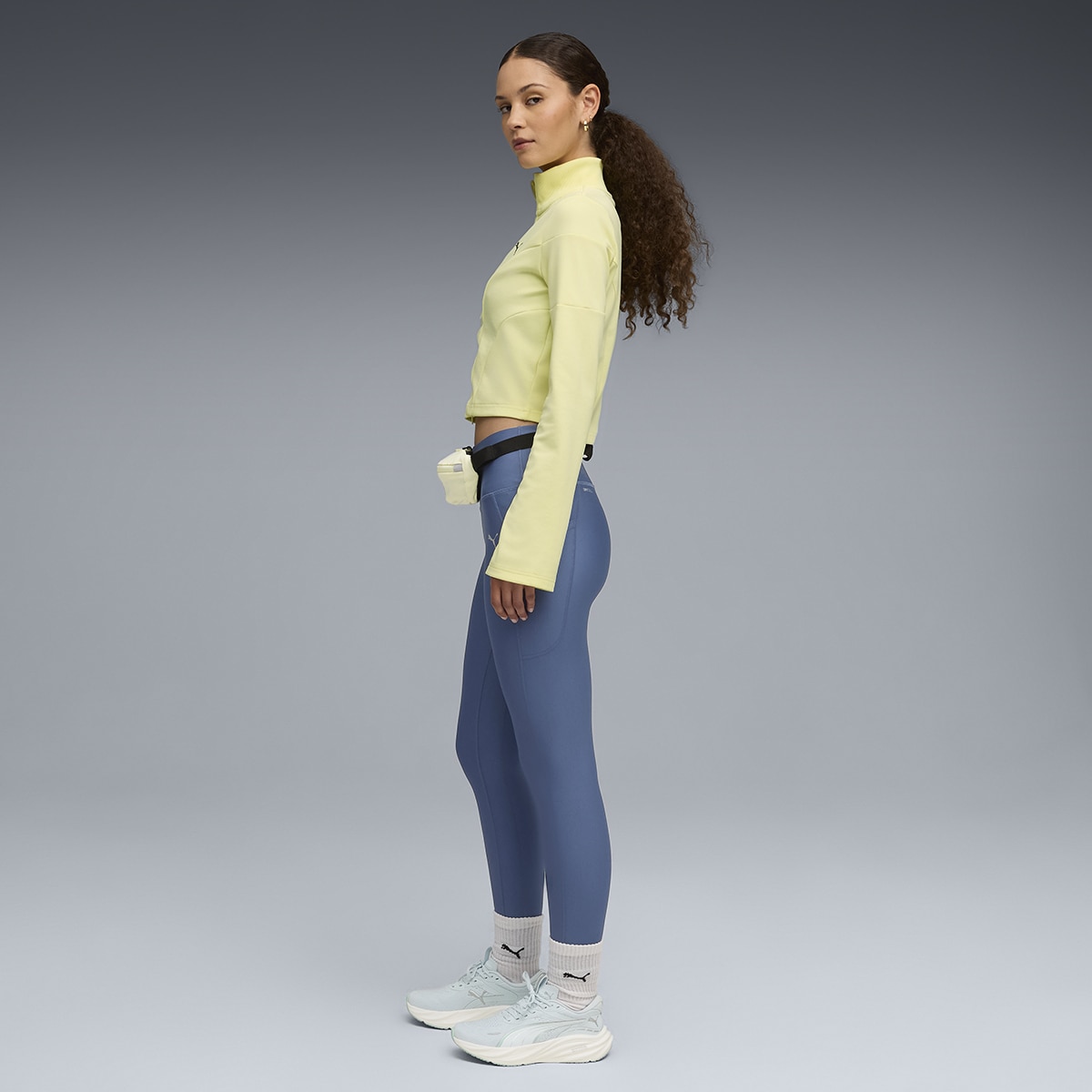 Leggings W Run Velocity FL de Mulher Azul-5