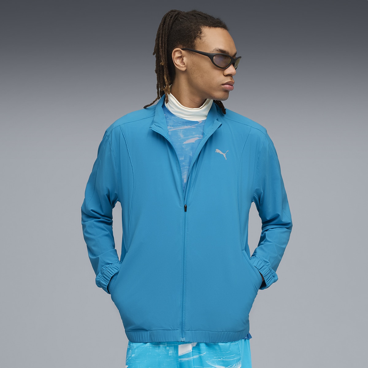 Casaco Run Velocity Woven de Homem Azul-3