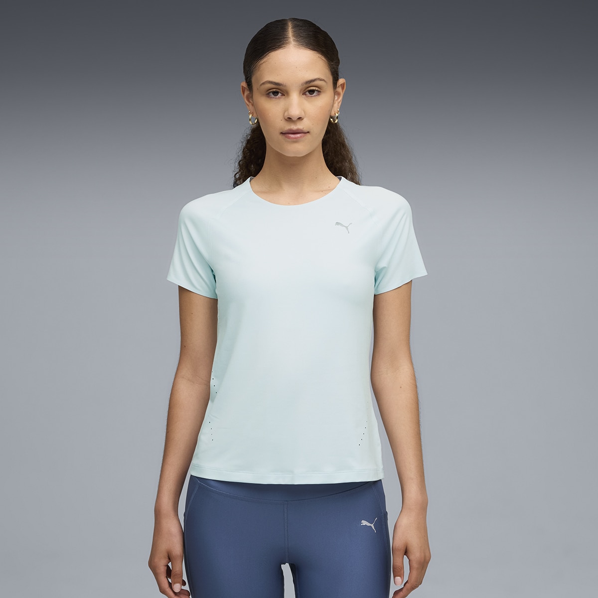 T-shirt W Run Cloudspun de Mulher Azul-3