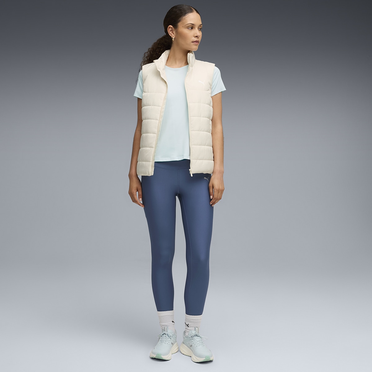 T-shirt W Run Cloudspun de Mulher Azul-5
