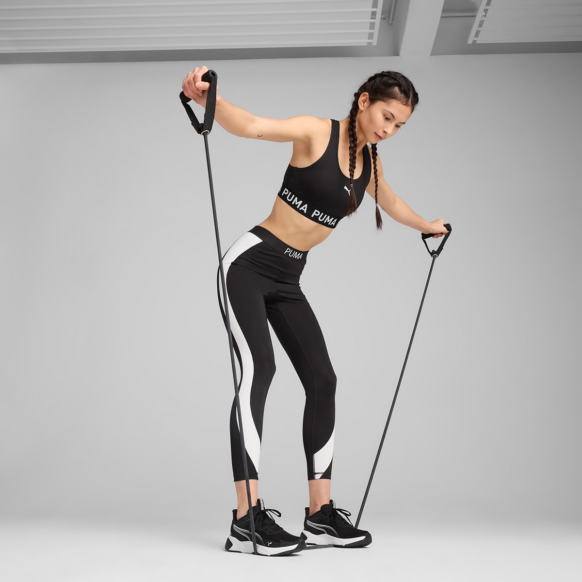 Leggings de Mulher W STRONG COLORBLOCK - HW 7/8 Preto-5