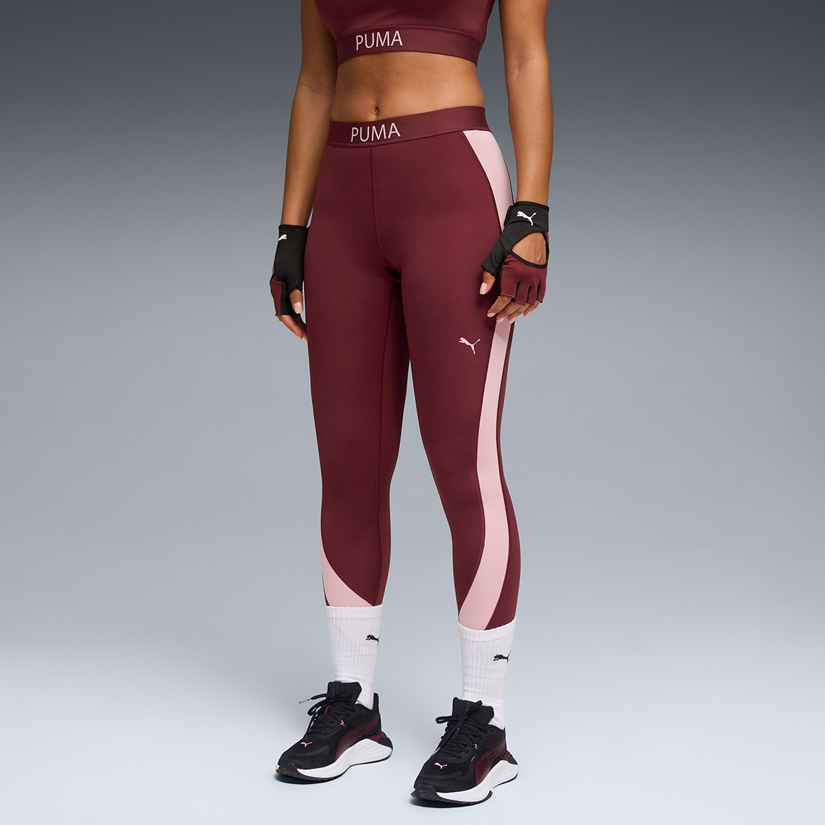 Leggings W Strong Colorblock - HW 7/8 de Mulher Vermelho-3