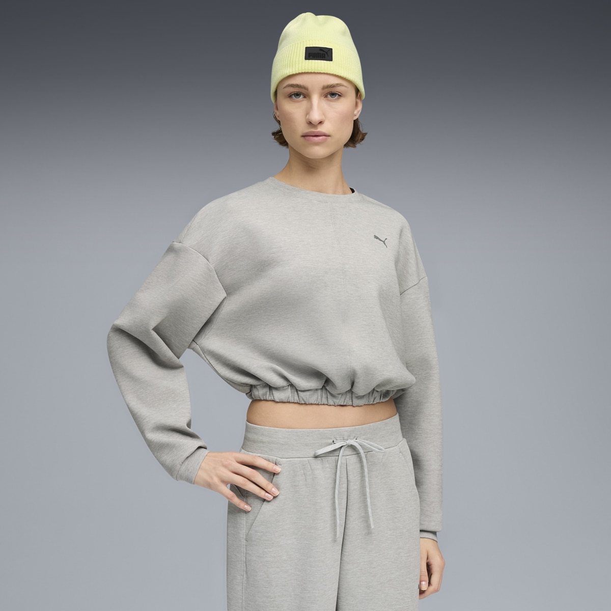 Sweatshirt W Cloudspun Crew de Mulher Cinzento-3