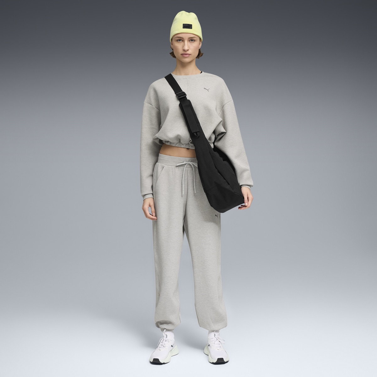 Sweatshirt W Cloudspun Crew de Mulher Cinzento-5