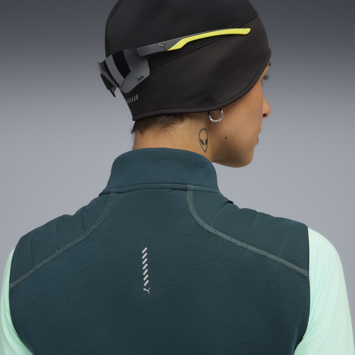 Colete W Run Cloudspun Warmlbl de Mulher Verde-4