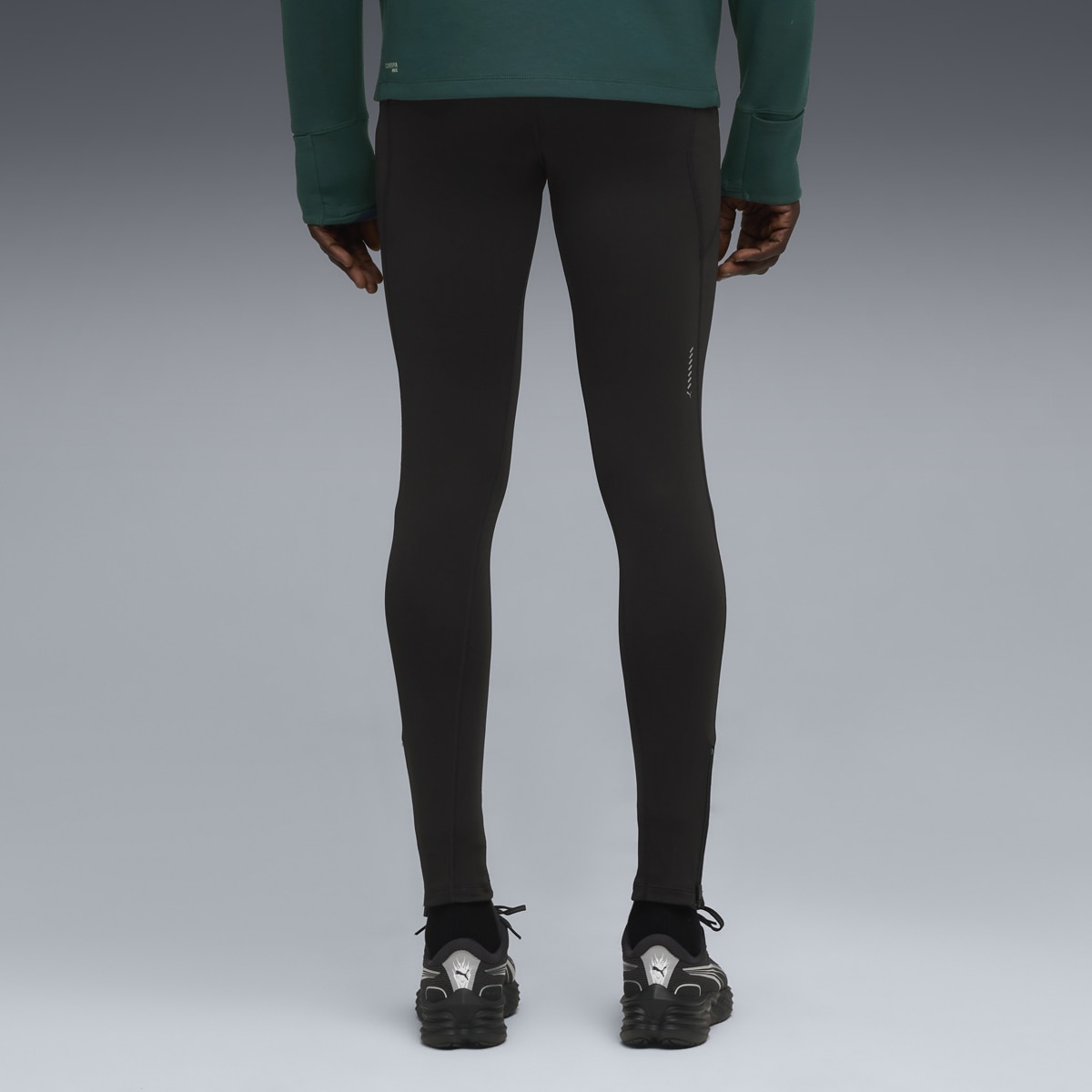 Leggings M Run Microfleece de Homem Preto-4