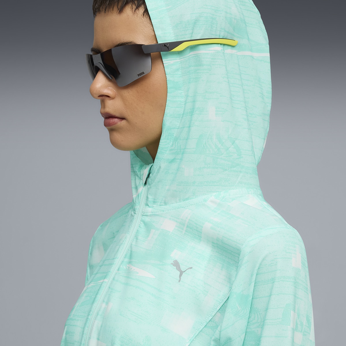 Casaco W Run Velocity AOP Woven de Mulher Verde-4