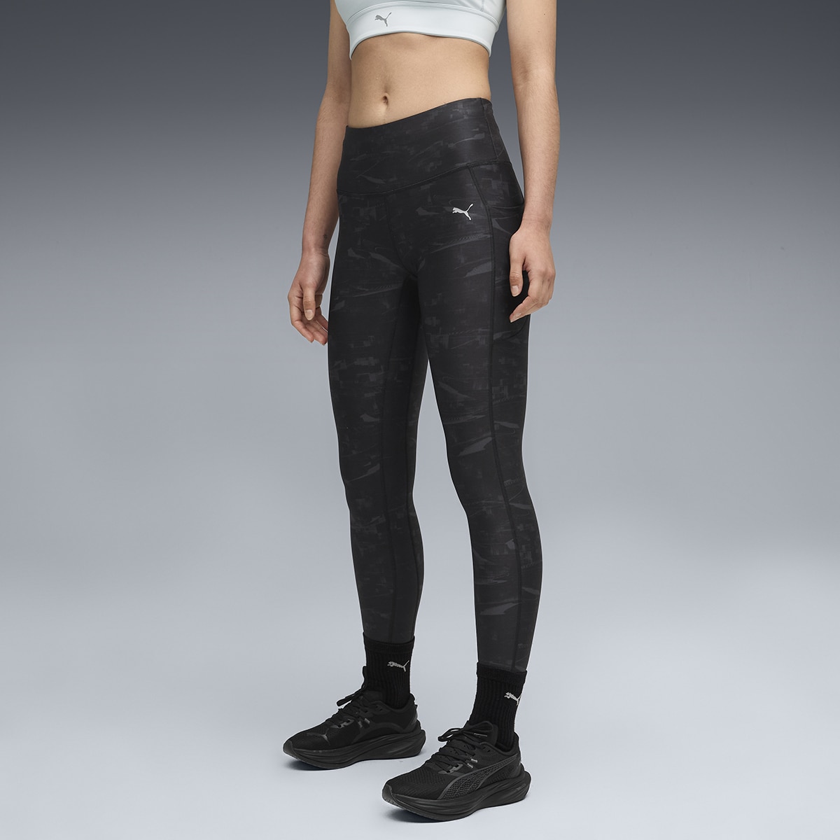 Leggings W Run Velocity AOP de Mulher Preto-3