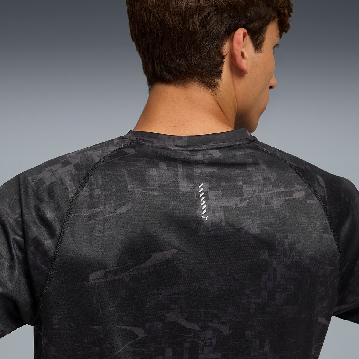 T-shirt de Homem M Run Velocity AOP Preto-3