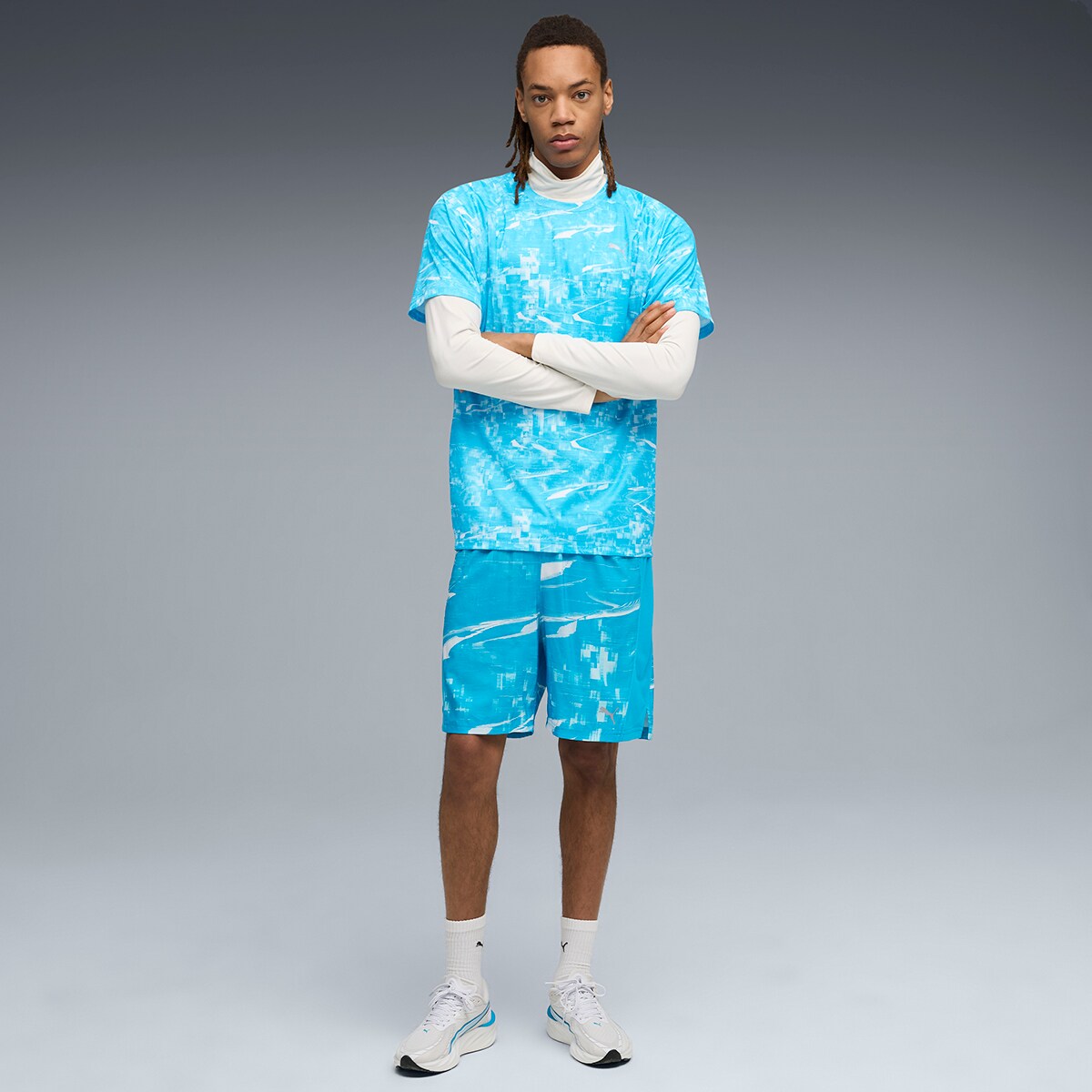 T-shirt M Run Velocity AOP de Homem Azul-2