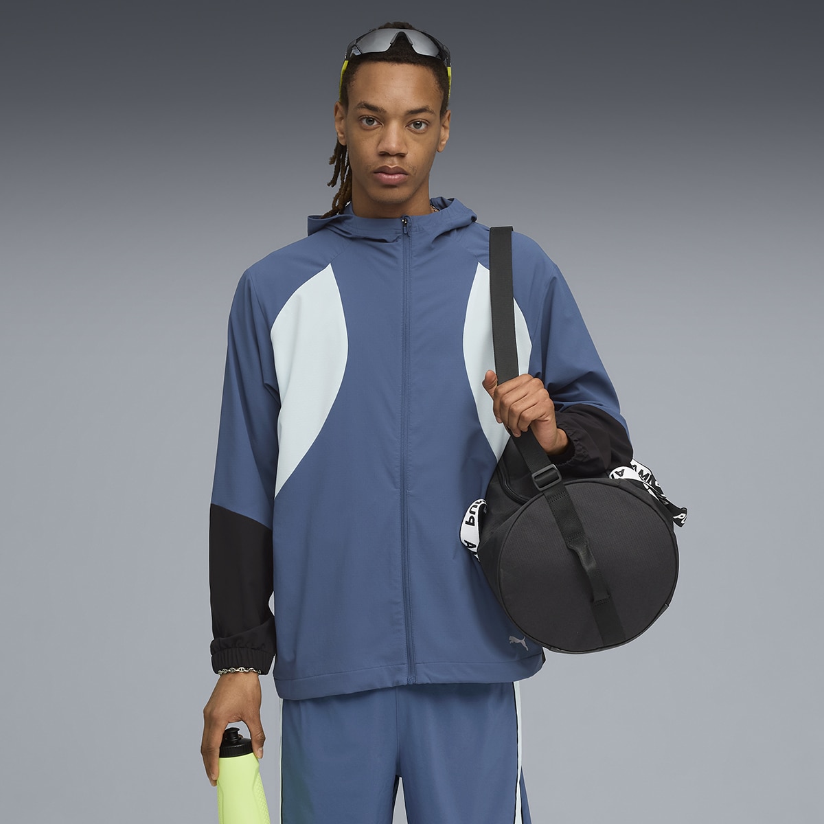 Sweatshirt com Fecho de Correr M Run Ultraweave Hooded Unissexo Azul-3