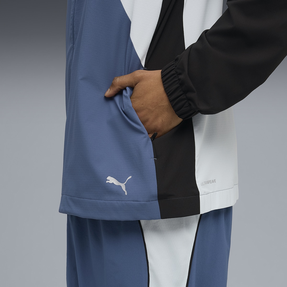 Sweatshirt com Fecho de Correr M Run Ultraweave Hooded Unissexo Azul-4
