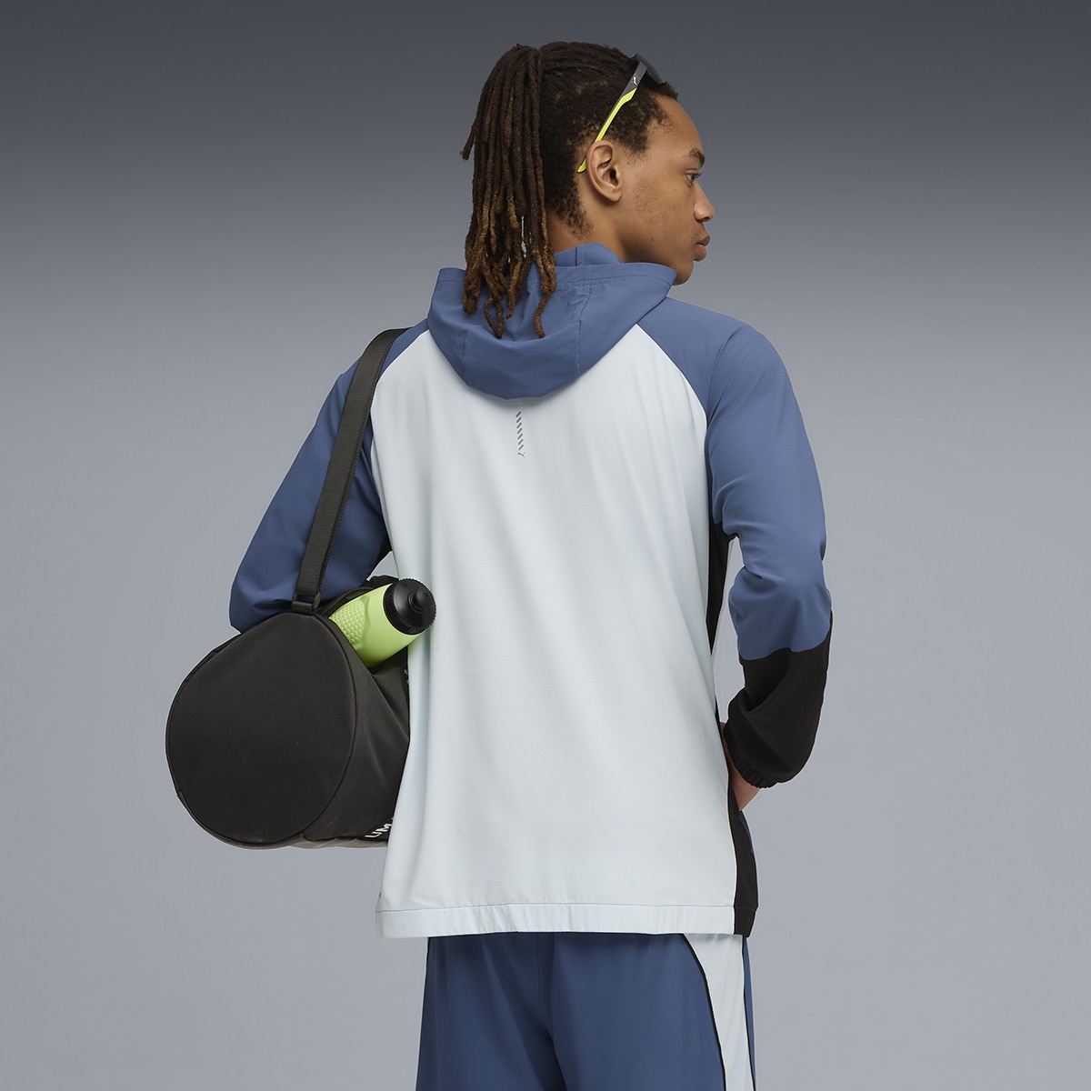 Sweatshirt com Fecho de Correr M Run Ultraweave Hooded Unissexo Azul-6