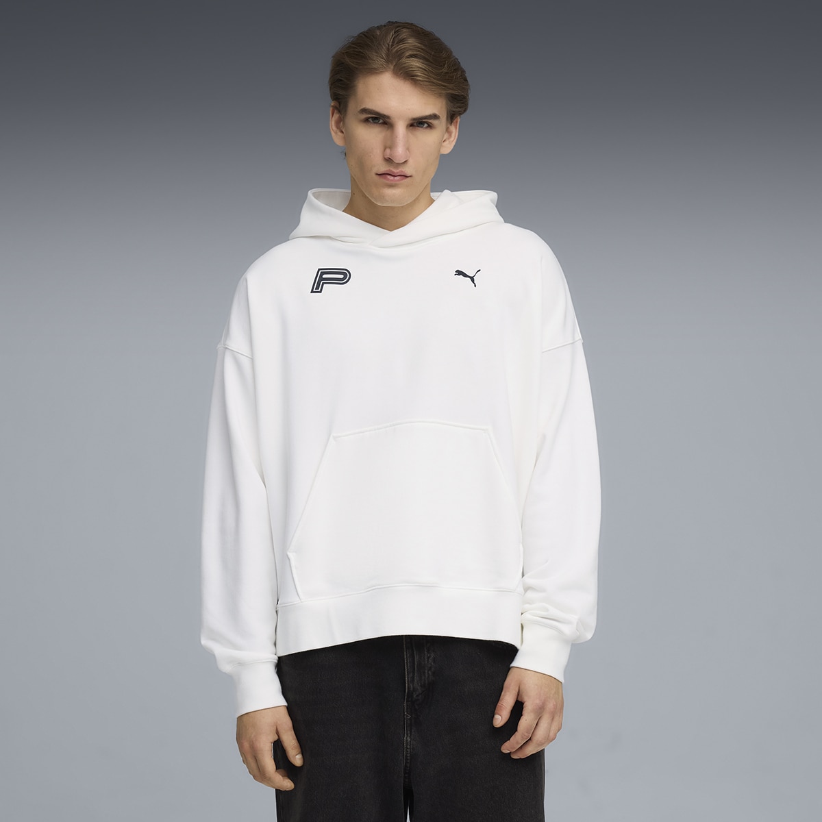 Sweatshirt Future.Puma.Archive Graphic Boxy TR Unissexo Branco-3