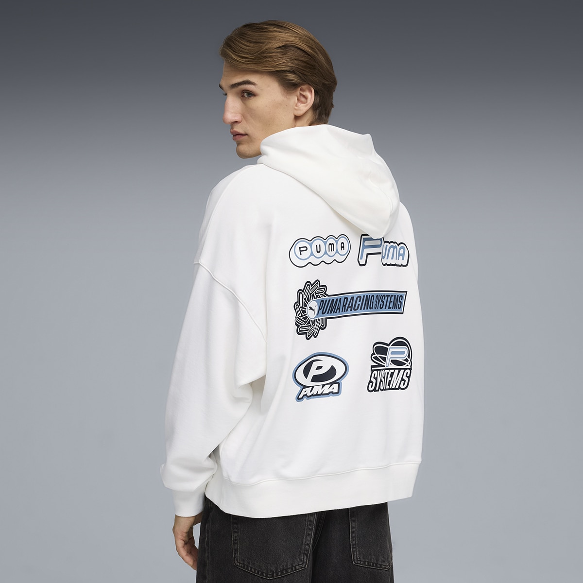 Sweatshirt Future.Puma.Archive Graphic Boxy TR Unissexo Branco-6