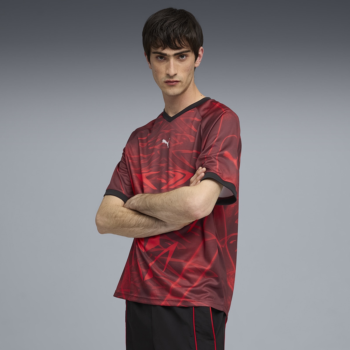 T-shirt Pumatech Street X AOP Relaxed Football Jersey Unissexo Vermelho-3