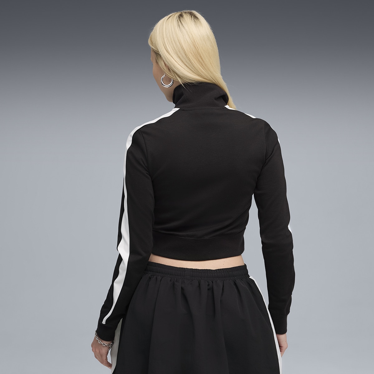 Casaco Future.Puma.Archive T7 Slim Cropped Track de Mulher Preto-4