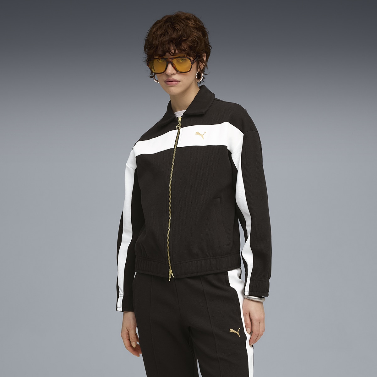 Casaco T7 Relaxed Track de Mulher Preto-3