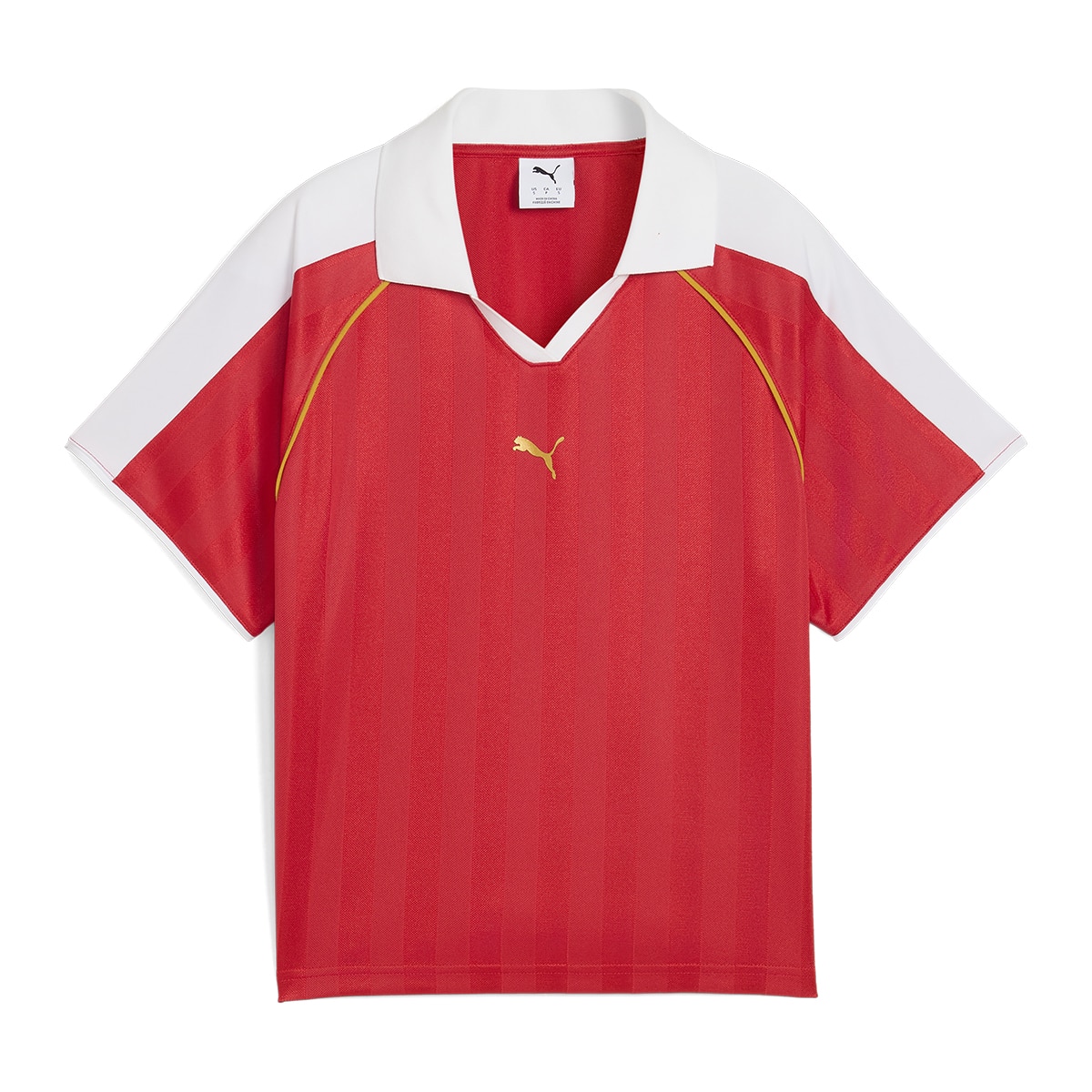 T-shirt T7 Relaxed Football Jersey de Mulher Vermelho-1