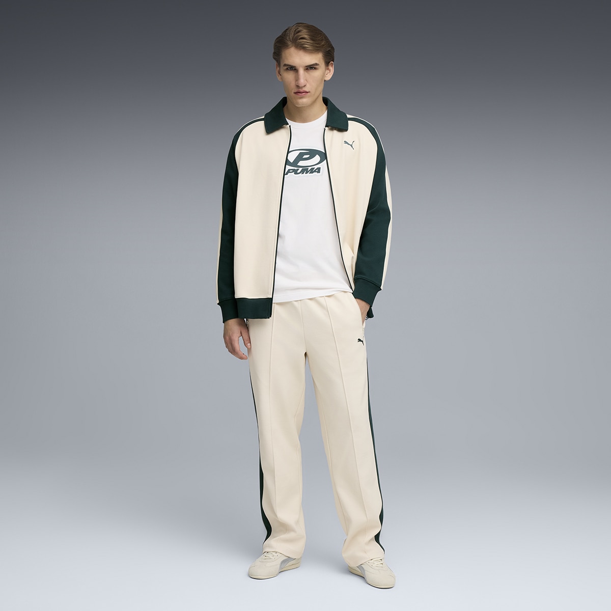 Calças T7 Relaxed Jacquard Track DK Unissexo Branco-7