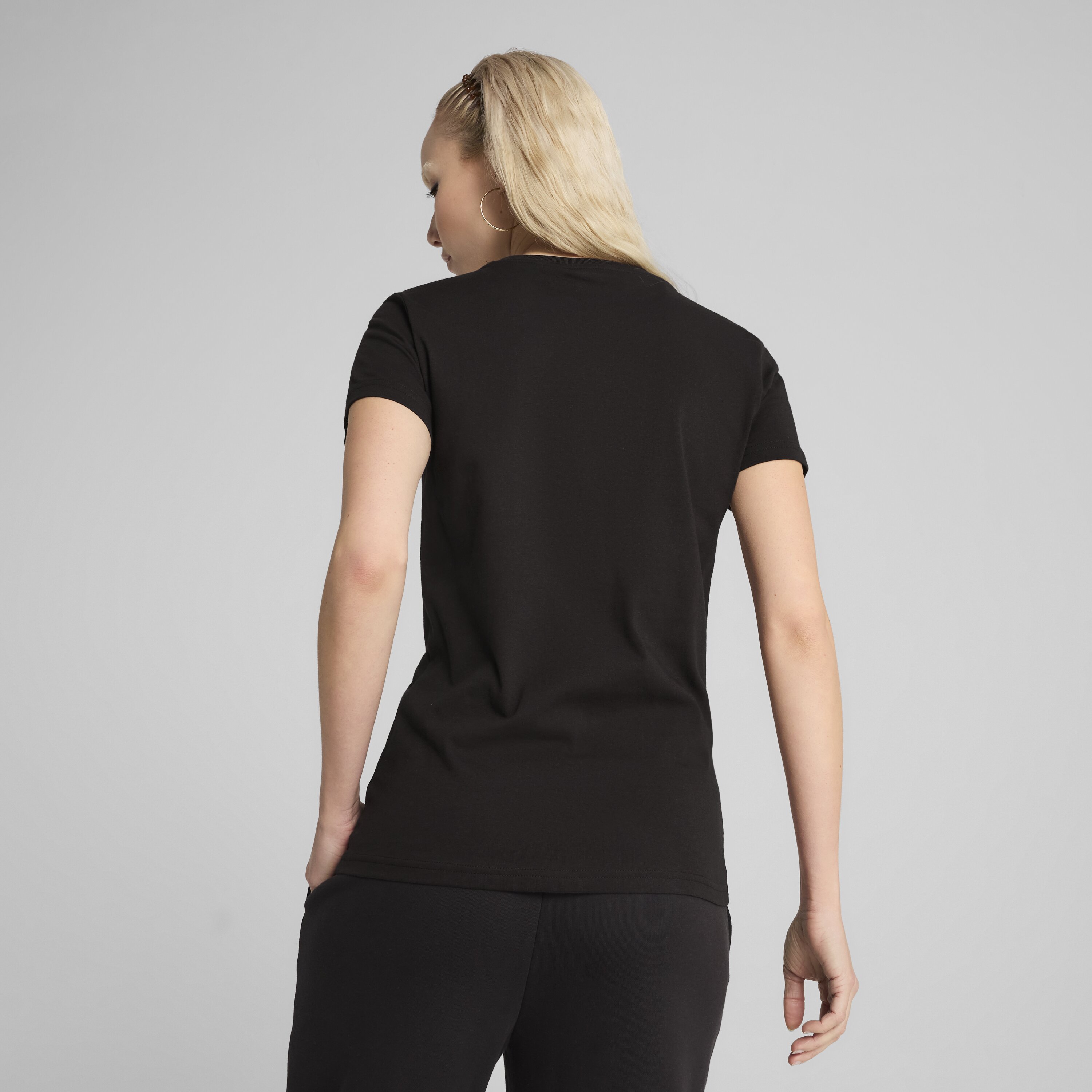 T-shirt ESS Small No. 1 Logo de Mulher Preto-4