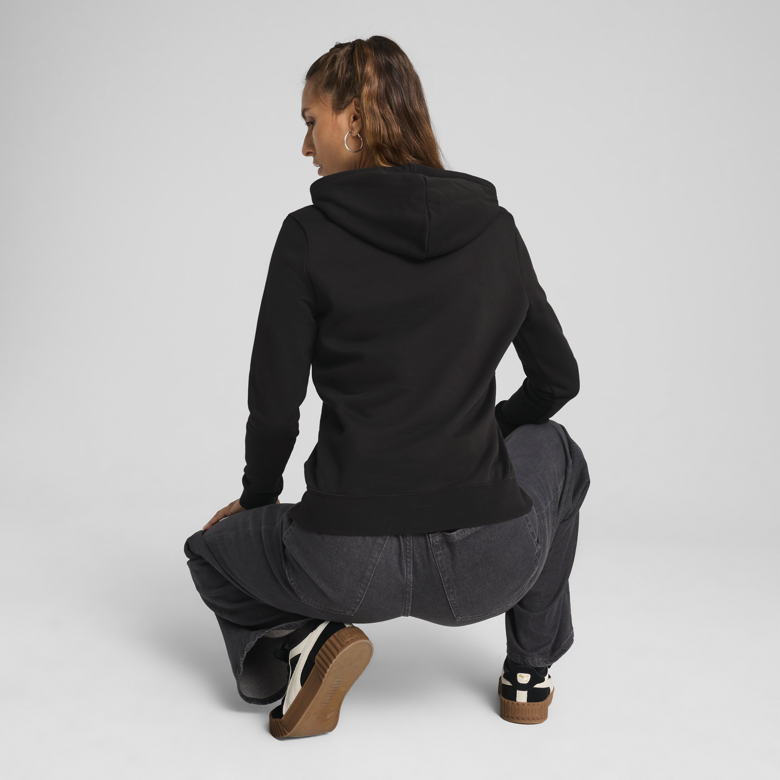Sweatshirt ESS No. 1 Logo FL de Mulher Preto-2