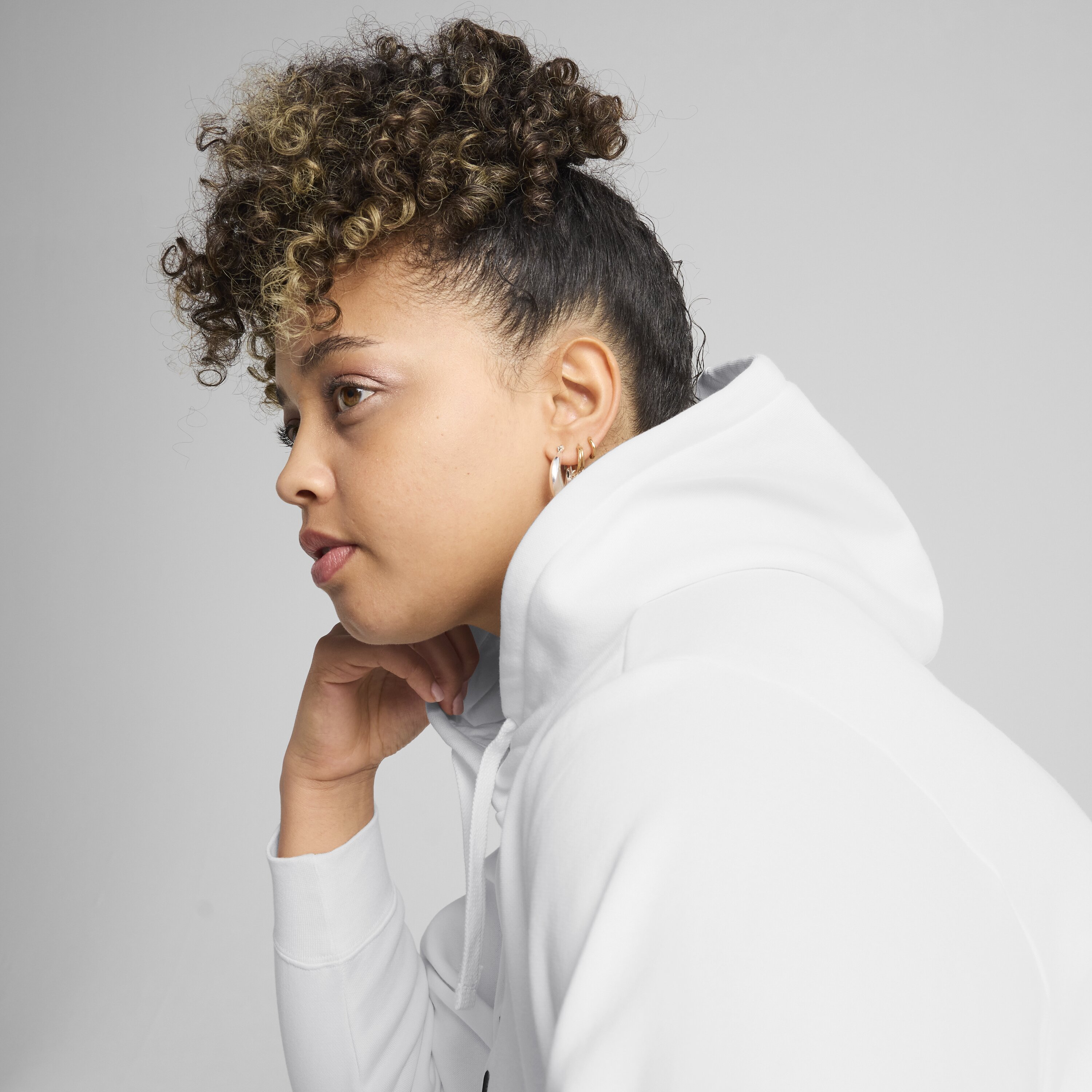 Sweatshirt ESS No. 1 Logo FL de Mulher Branco-3