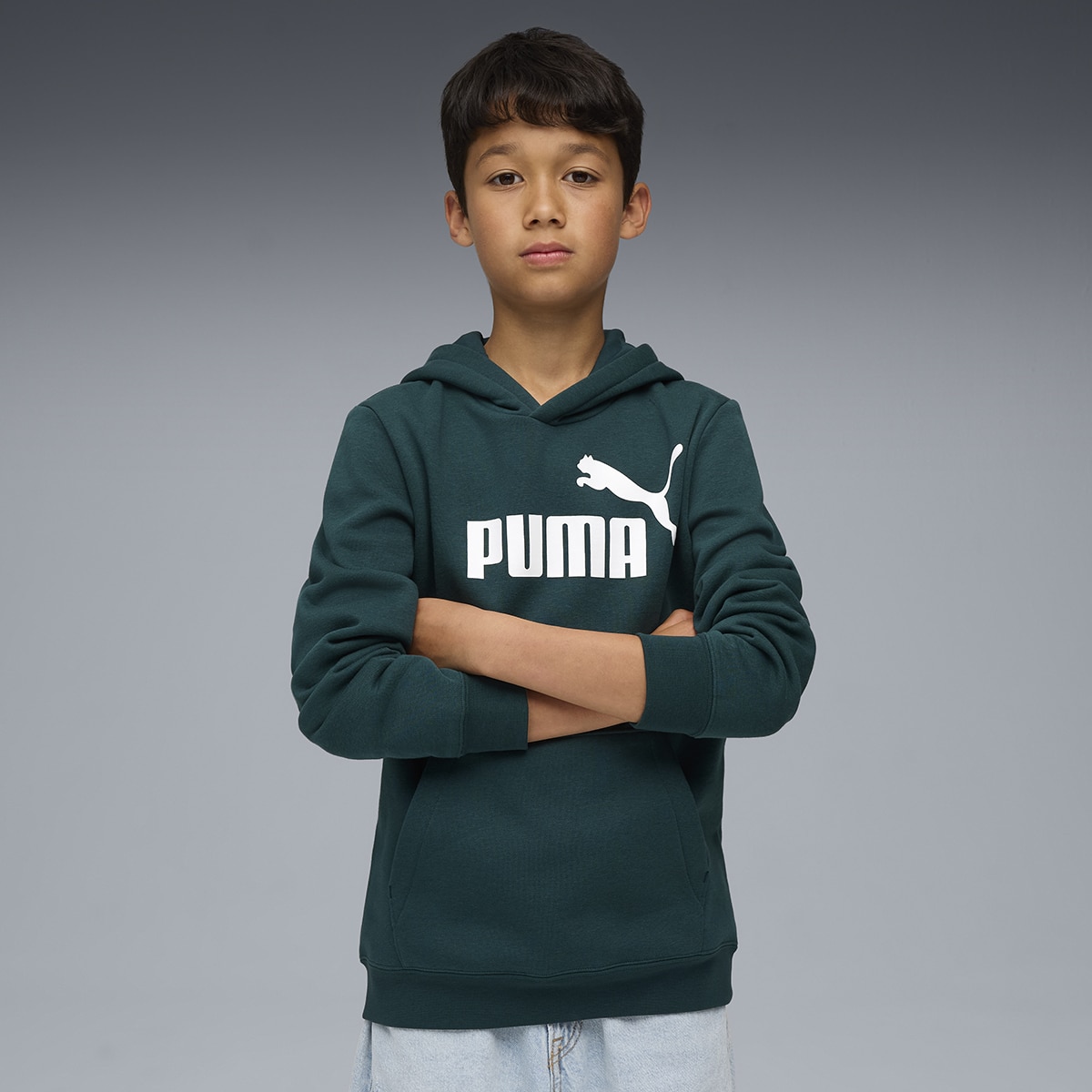 Sweatshirt de Criança ESS No. 1 Logo FL B Verde-3
