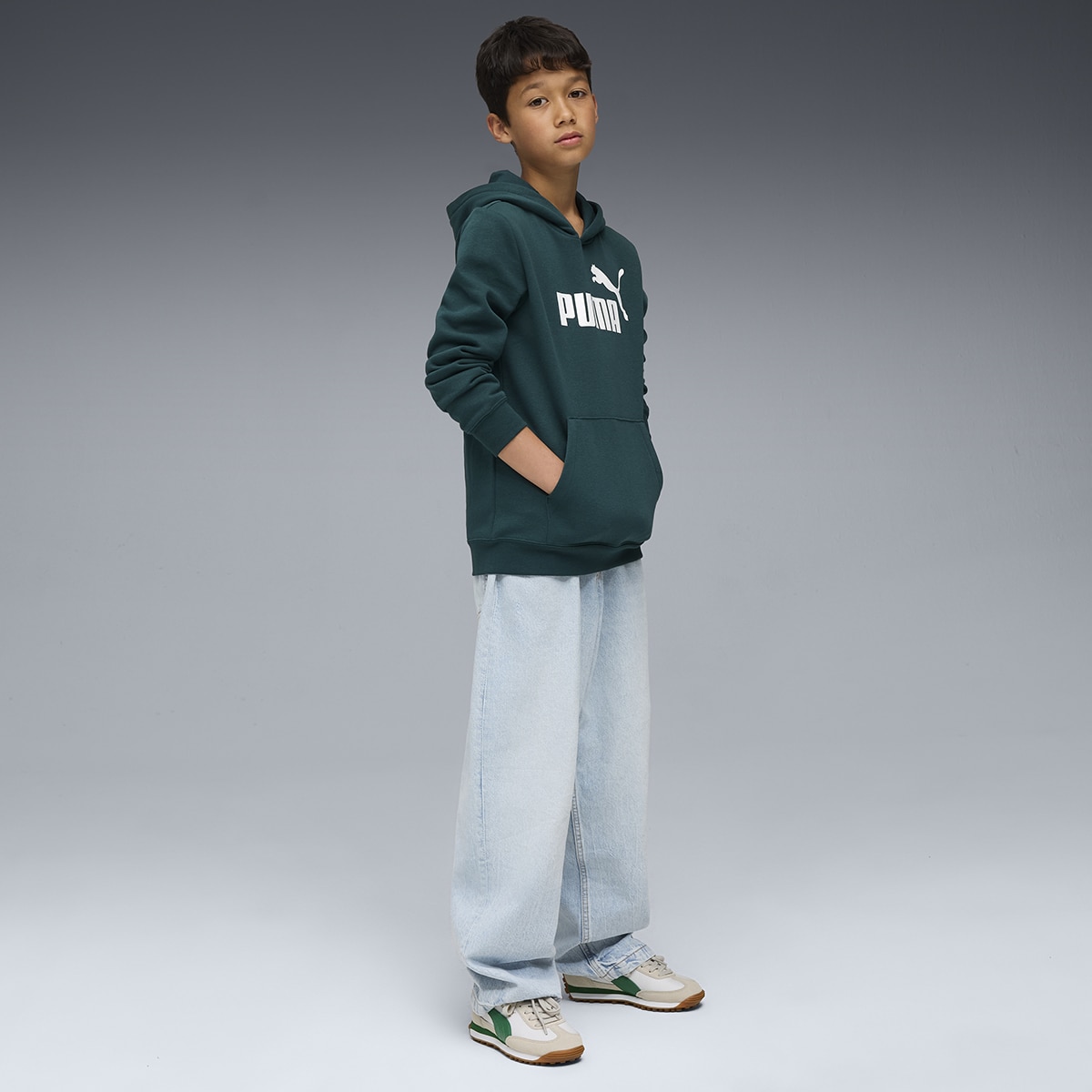 Sweatshirt de Criança ESS No. 1 Logo FL B Verde-5