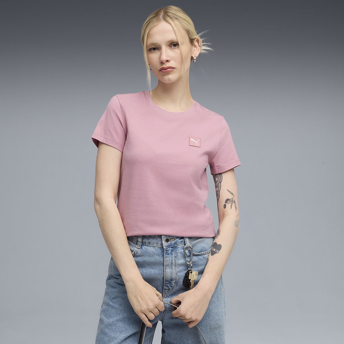 T-shirt ESS Elevated de Mulher Rosa-3
