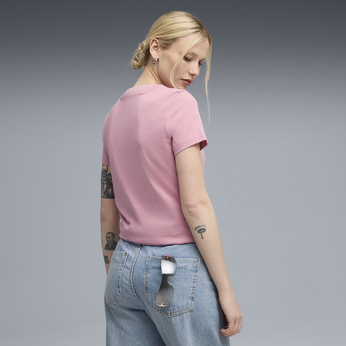 T-shirt ESS Elevated de Mulher Rosa-4