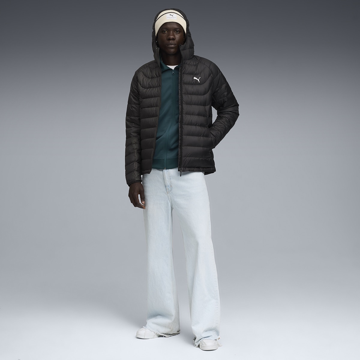 Sobretudo Packlite Hooded Down Unissexo Preto-5