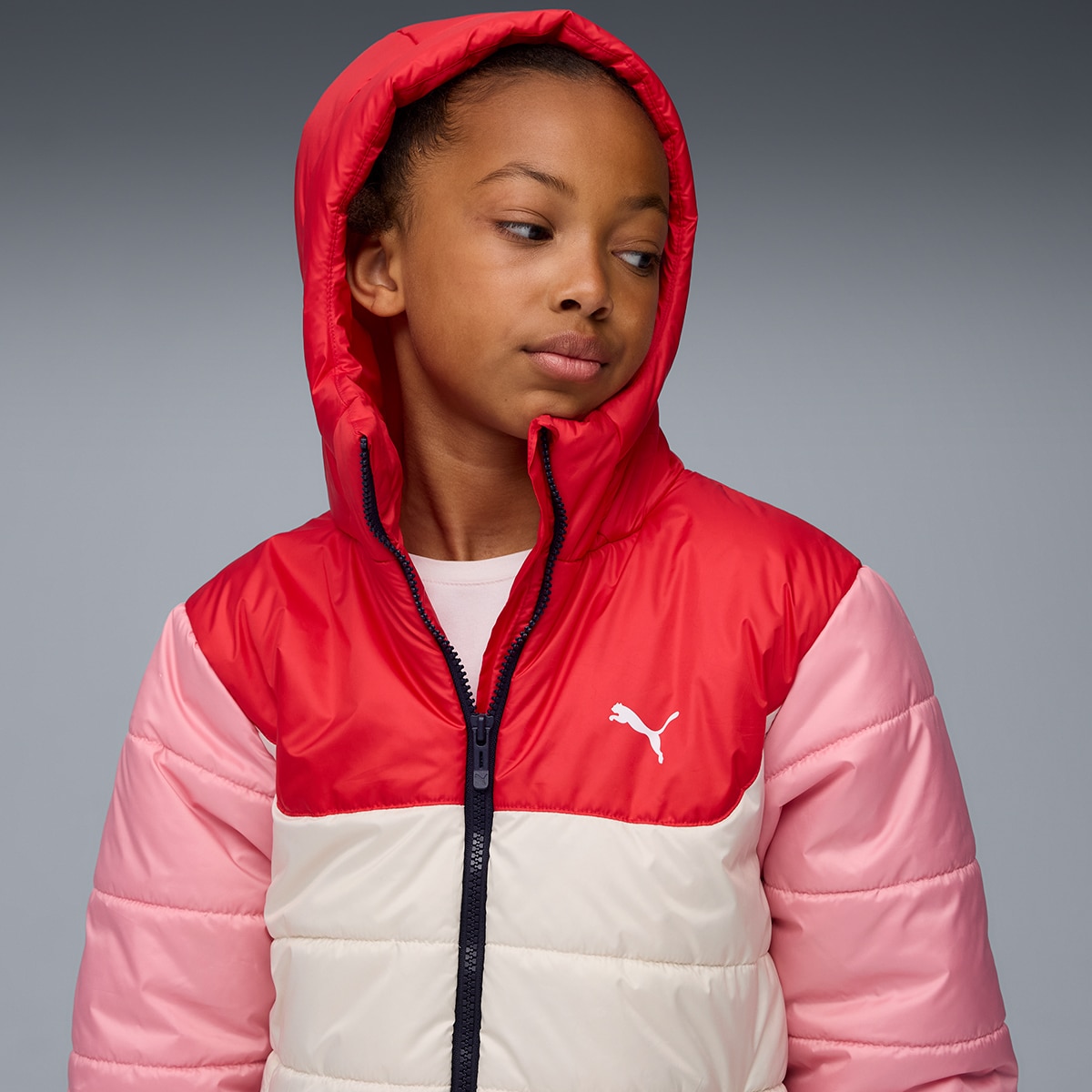 Sobretudo de Criança ESS Hooded Padded Branco-4