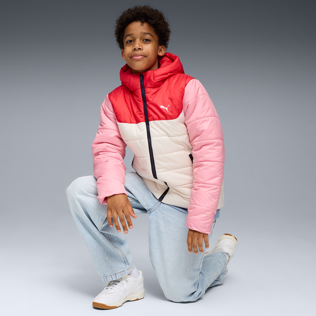 Sobretudo de Criança ESS Hooded Padded Branco-5