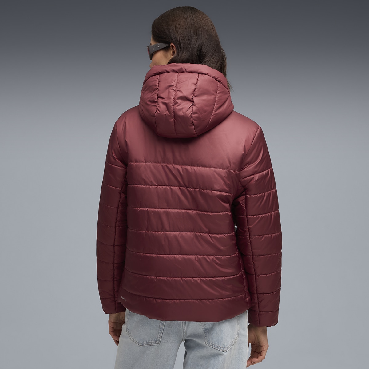 Sobretudo ESS Hooded Padded de Mulher Vermelho-4