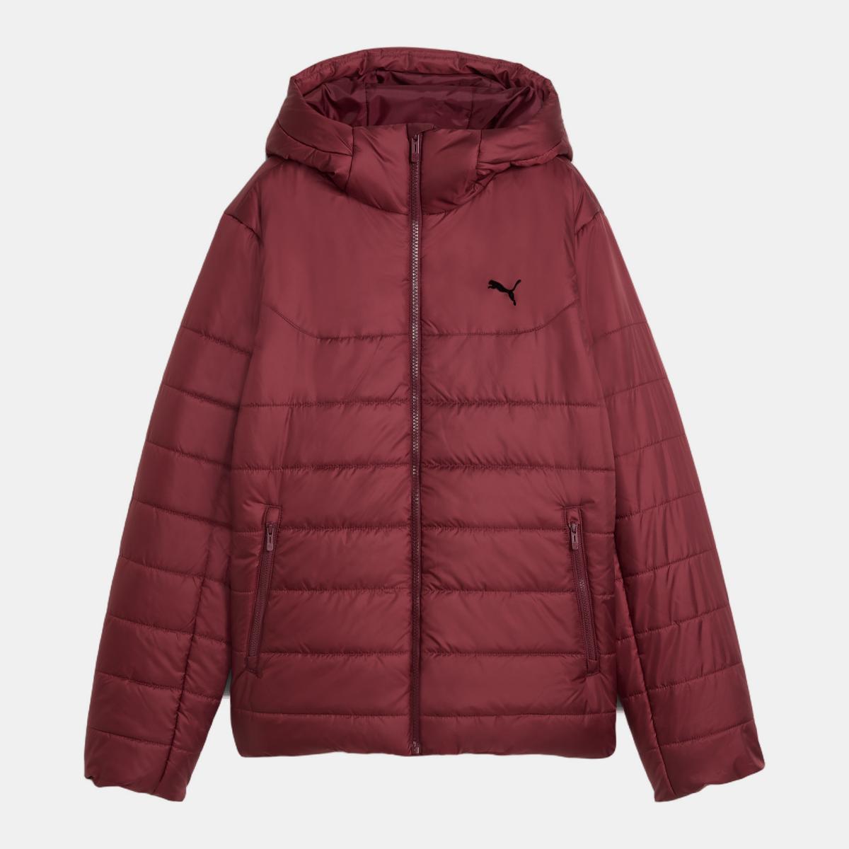 Sobretudo ESS Hooded Padded de Mulher Vermelho-6