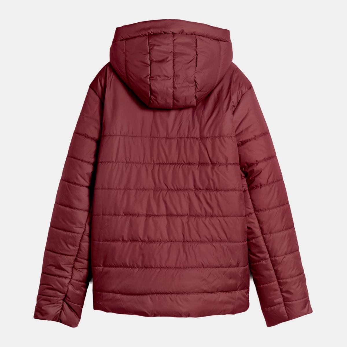 Sobretudo ESS Hooded Padded de Mulher Vermelho-7