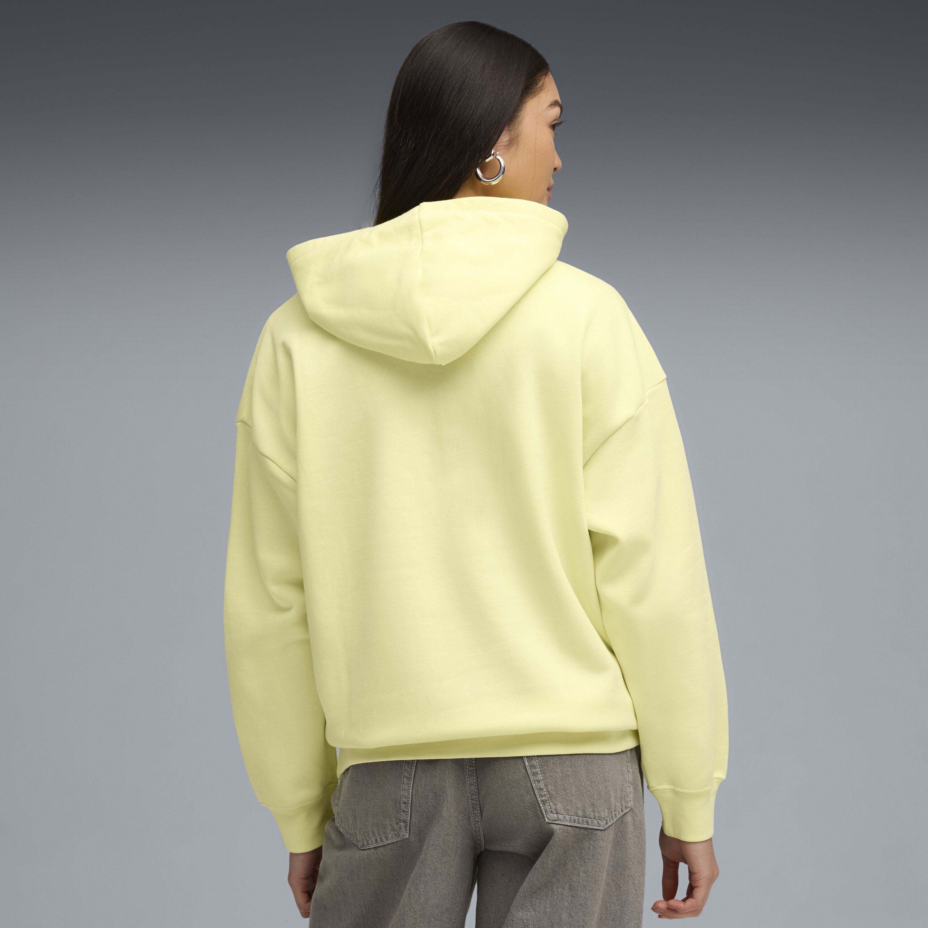 Sweatshirt ESS Oversized FL de Mulher Amarelo-2