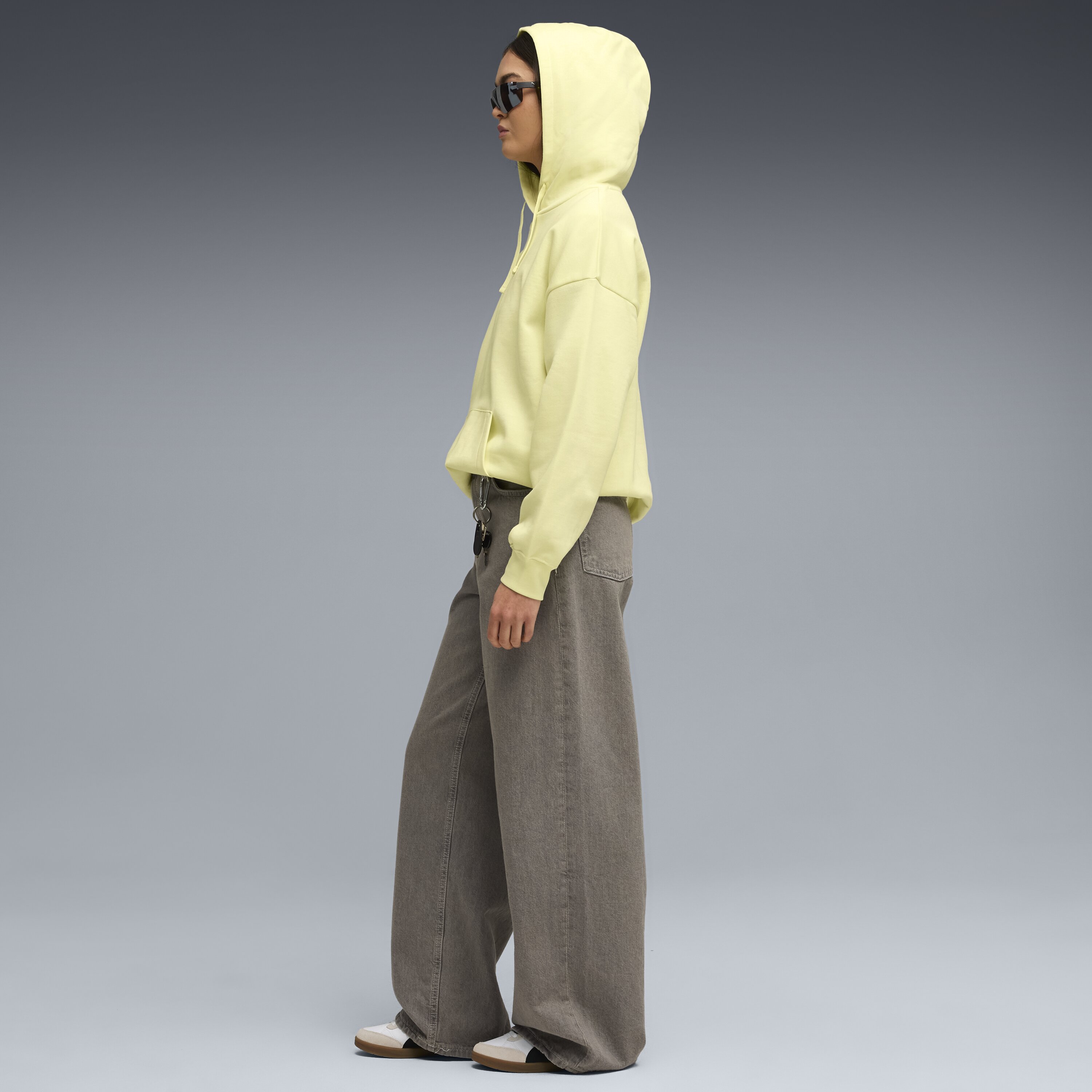 Sweatshirt ESS Oversized FL de Mulher Amarelo-3