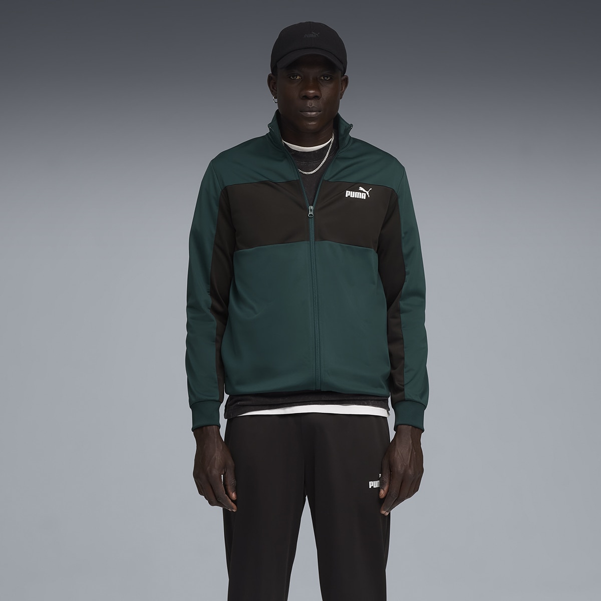 Fato de Treino Poly Colorblock de Homem Verde-3