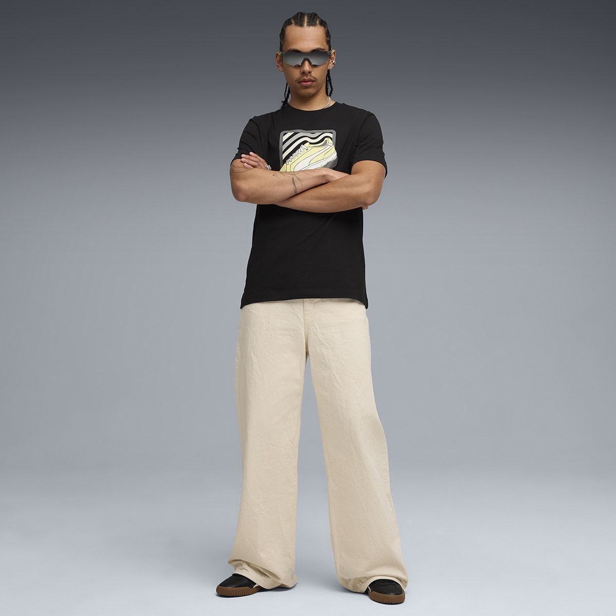 T-shirt Graphic Sneaker Unissexo Preto-5